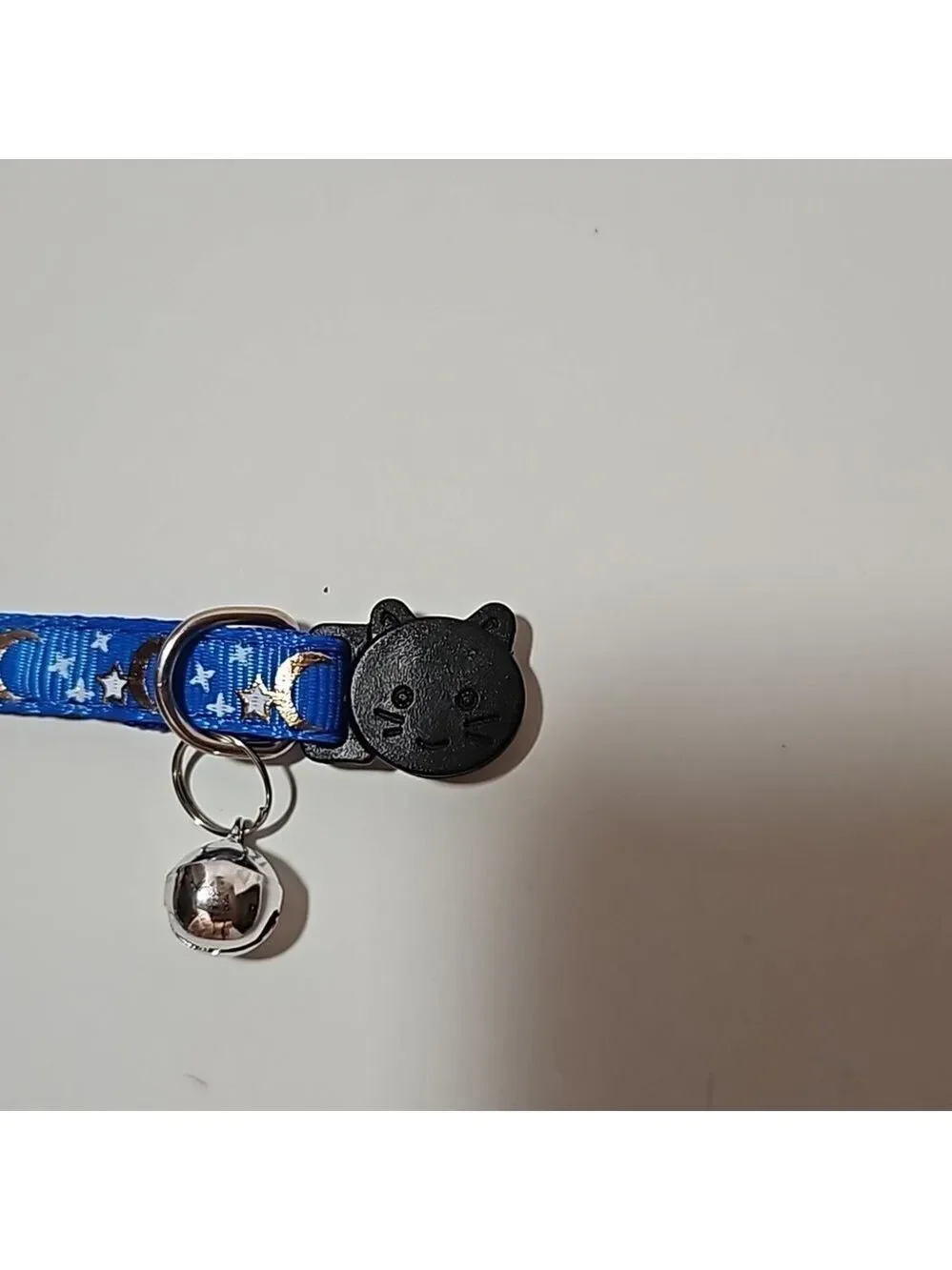 1- Cat Collar Stars and Moon, Reflective with Bell, Solid & Safe , Nylon, Pet